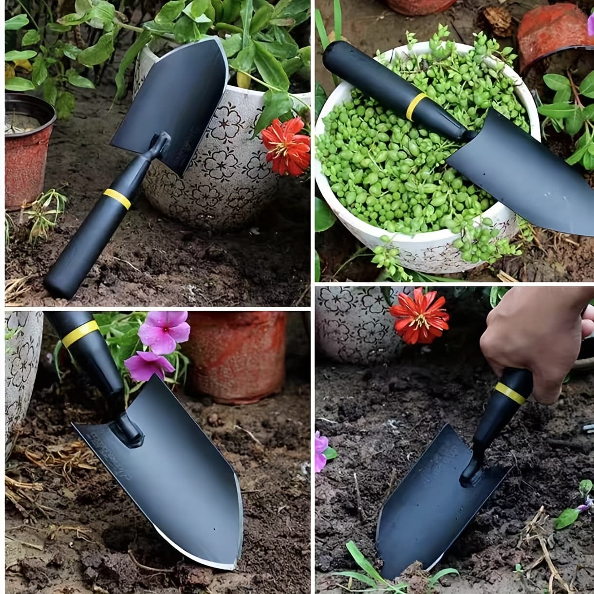 TEMU Household Gardening Tools, Including Small Shovels, Suitable For , Digging Wild Vegetables, Planting Flowers And Vegetables. Are Sturdy And Durable