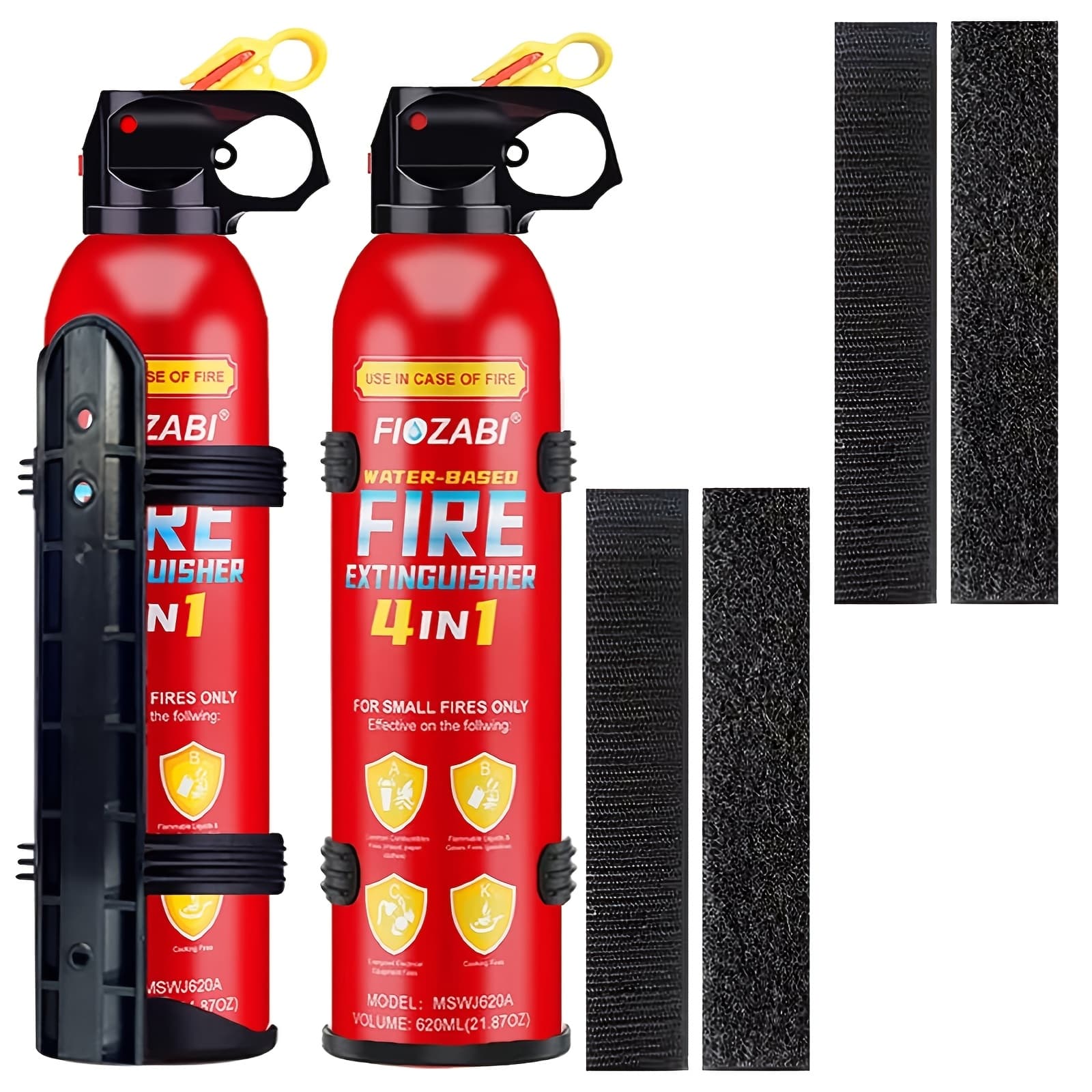 TEMU Portable Fire Extinguisher | Extinguisher For Home, Garage, Kitchen, Car | For Electric, Textile And Grease Fires | Non-toxic, Easy Clean, Wall Mount