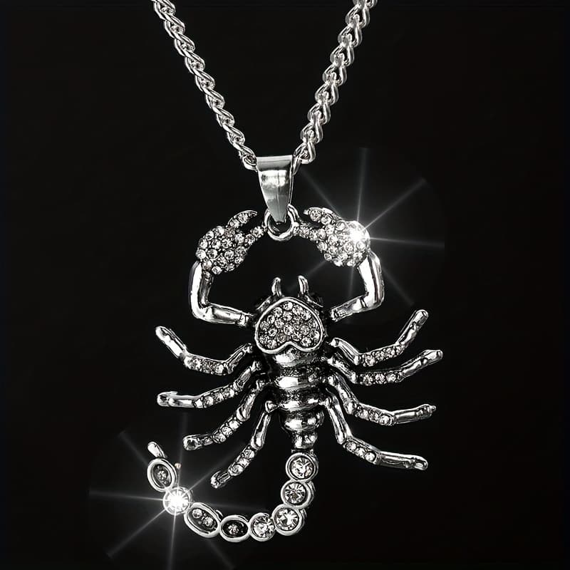 TEMU 1pc Fashion Retro Shape Hollow Out Inlaid Men's -hop Pendant Necklace