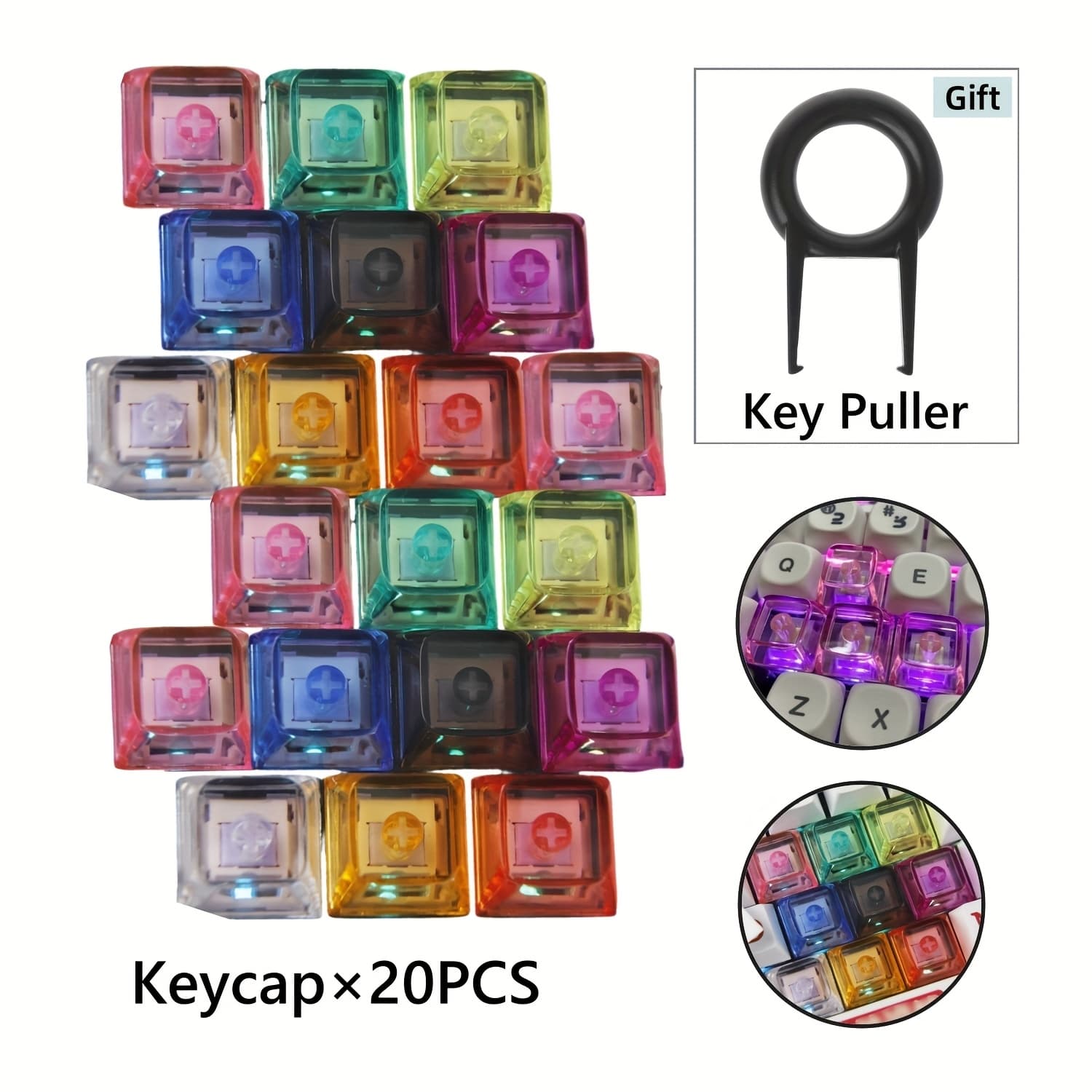TEMU 20pcs, Pc Material High High Keycaps Mechanical Keyboard Keycaps, Keyboard Not Included