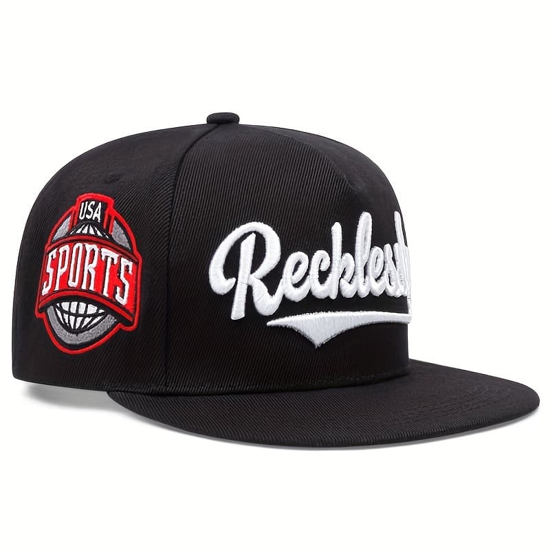 TEMU 2024 New Side Usa Letter Embroidered Hip Hop Trendy Unisex Men' Sunshade Flat Edge Baseball Hat