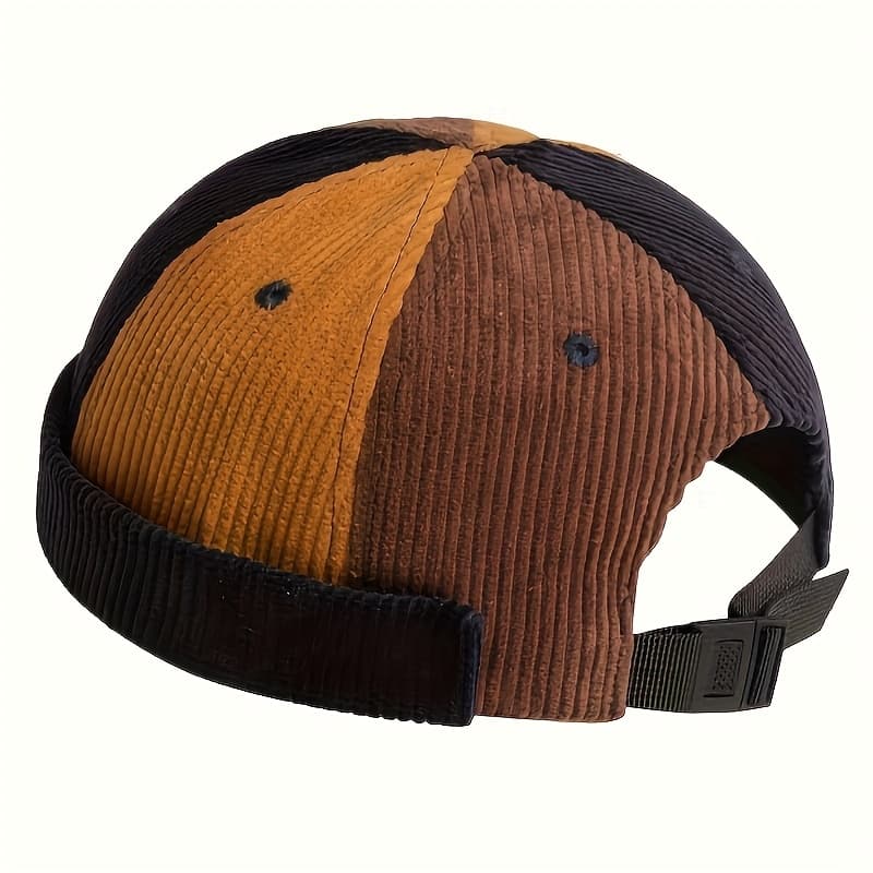 TEMU 1pc Corduroy Peasant Hat Brimless Hat