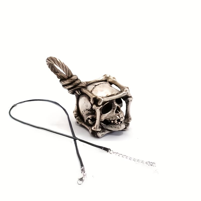 TEMU Skull Pendant Fashionable Necklace Couple Neck Chain Fashionable Pendant Dark Hip Hop Men's Necklace Key Pendant
