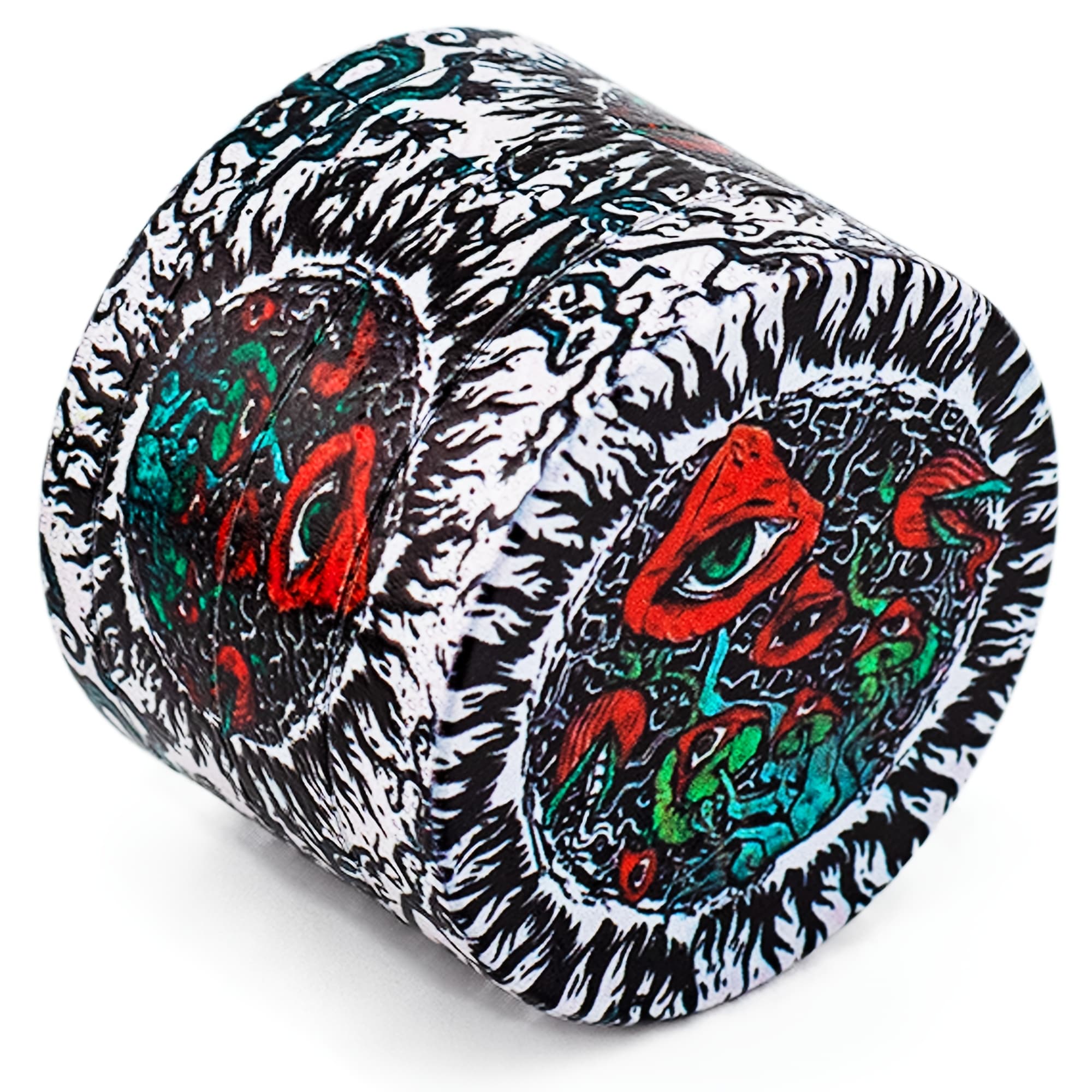 TEMU 2in Red Flower Printing Metal Spice Grinder, Easy To Carry, As A Gift To Your Relatives