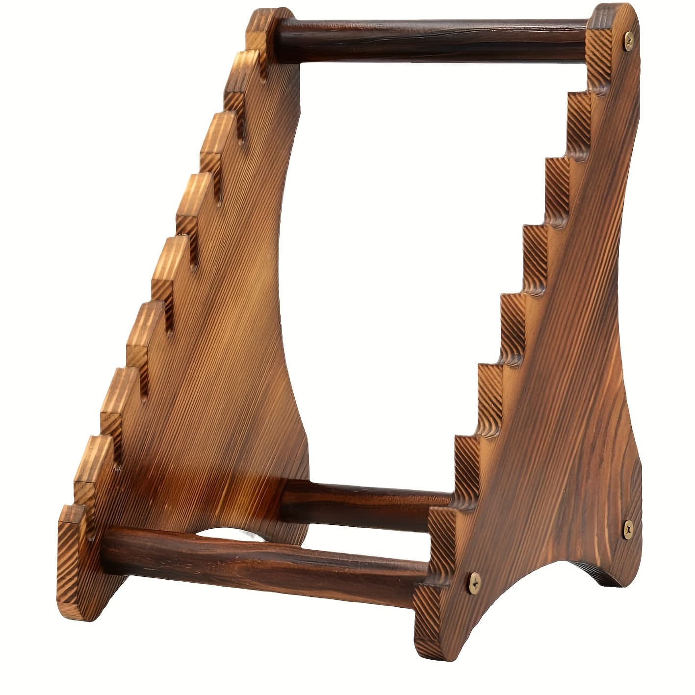 TEMU This Wooden Display Rack Is Designed To Hold A Collection Of For , Providing Support For Up To 8 Knives In A Neat Arrangement