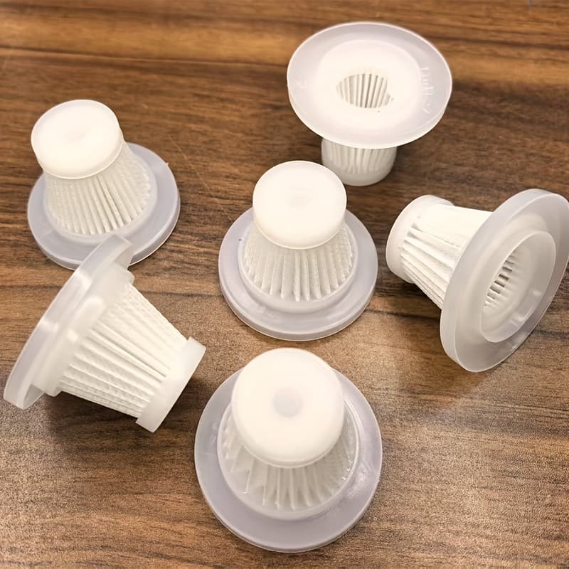 TEMU 6pcs Vacuum Cleaner Filters, Washable Filter Paper With Adhesive Non-woven Fabric, H12 High-efficiency Filtration Vacuum Accessories, Suitable For Home And Car Use, Ideal For Gifting