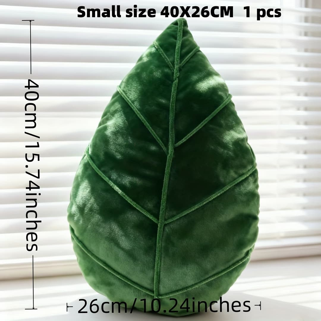 TEMU Leaf-shaped Cushion Suitable For - Retro Botanical Decor Leaf Pillow With -seamed Edges, Dry Only, Leaf Pillow For Sofa Bed Chair, Decorative Accent Piece 40x26cm