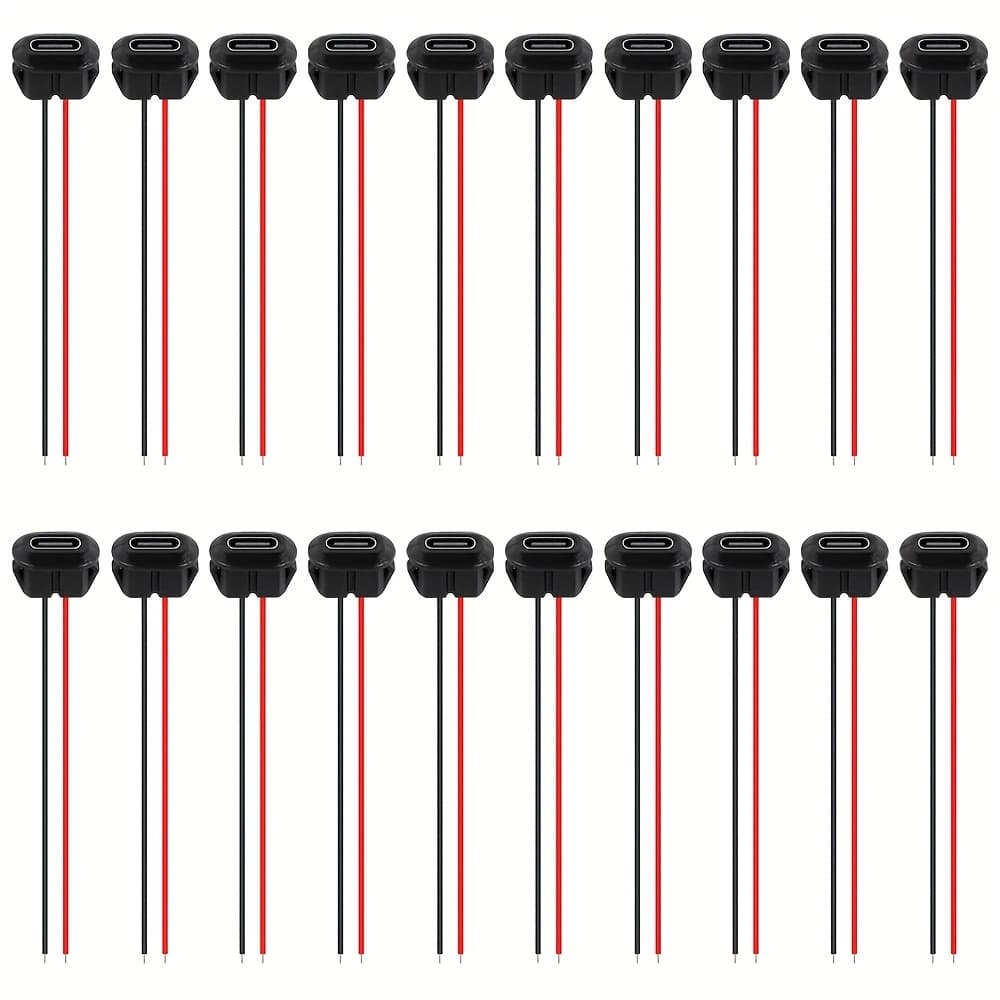 TEMU Almocn 5/10/20pcs Type- 2 Pin Type-c Socket Connector Jack Female Charging Port Industrial Electrical Docking Terminals, Industrial Electrical Terminal Blocks, 3a Usb-c Charger Plug Socket