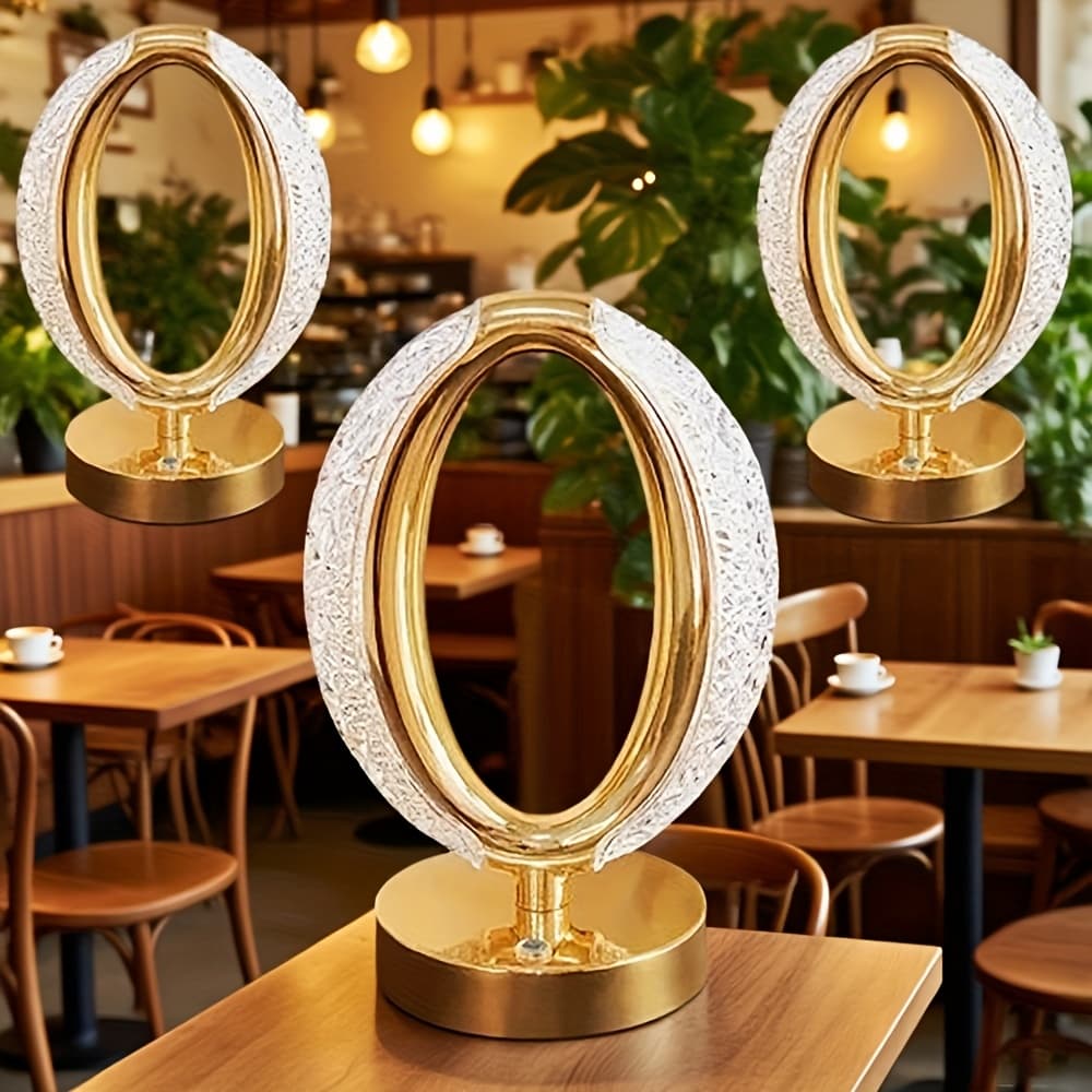 TEMU Table Lamp, Light Luxury Led Night Light, 3-level Dimming + Brightness Adjustment, Bedroom Reading Light, Living Room Atmosphere Wonder, Bar And Coffee Shop Mood Table Lamp, A Gift