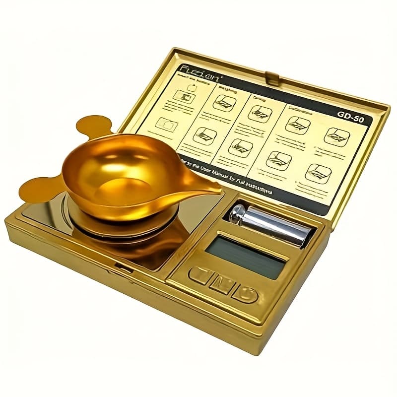 TEMU Jewelry Scale 50g/0.001g Milligram Scale ( ) 0.001g Digital Mini Pocket Mg Scale For Weighing Powders Jewelry Medicine Gem Compact Jewelry Scale With 50g Calibration Weight