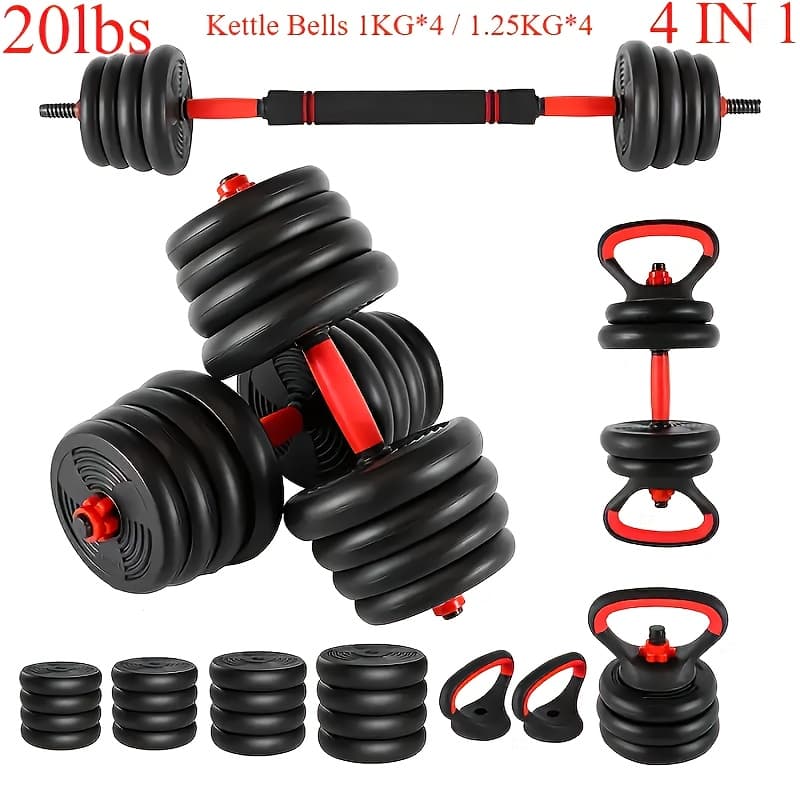 TEMU Adjustable Dumbbell Set, 90 Lbs Free Weight Set With Upgrade Nuts, Weight Set Used As Kettlebell, Barbell, Push-up Rack, Home Fitness Workout, For Men/women