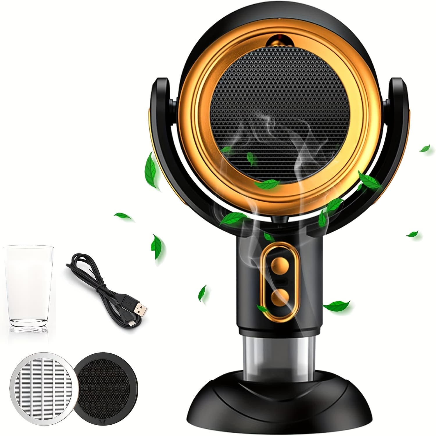 TEMU [plug-in ] Usb Desk Fan For Smoking, Portable Fan, The High Fan For Smoke, Home Desktop Smoke Fan For Smoking Indoors Large Suction Smoke Fan , Featuring Smoke Filter Sponge And Oil Filter Sponge