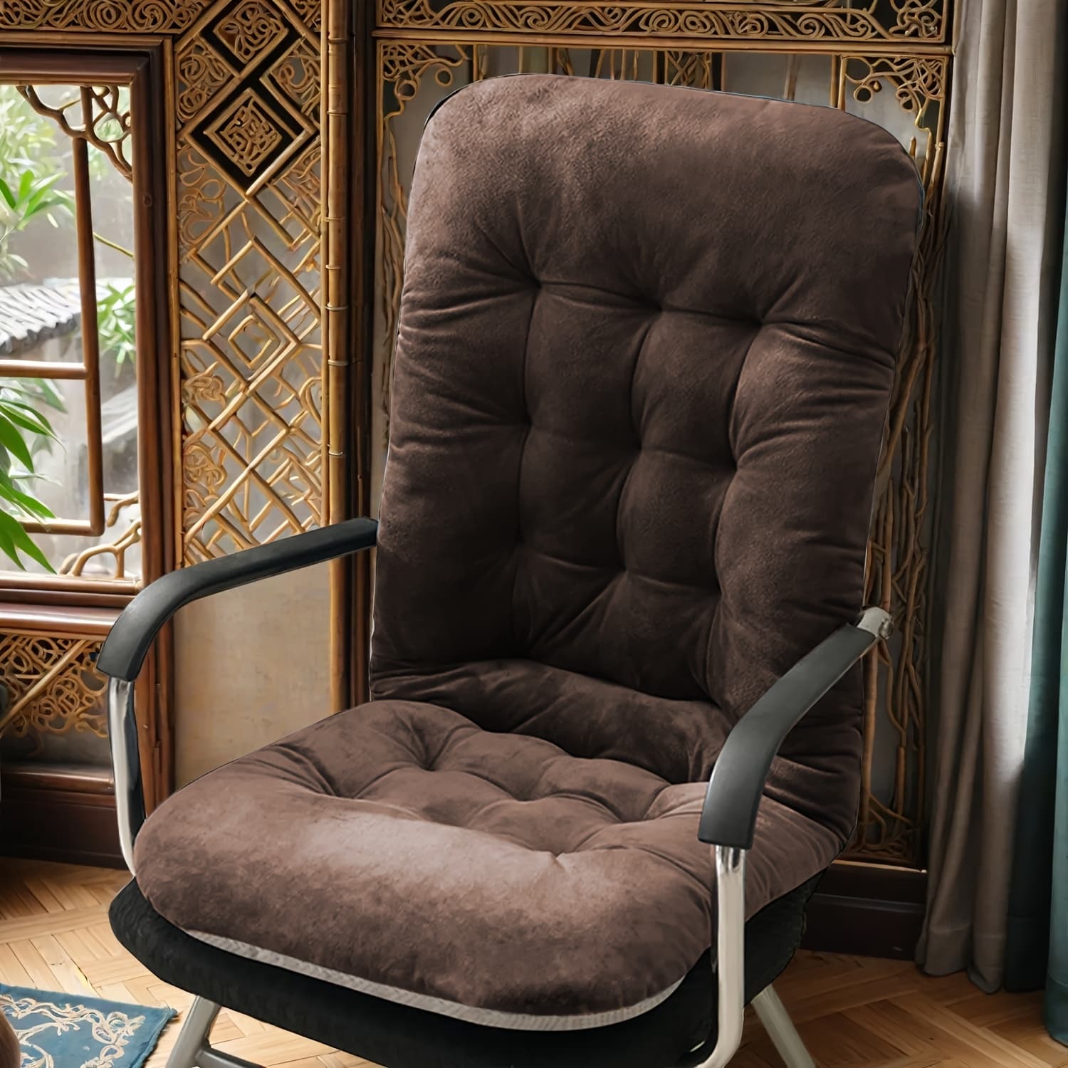 TEMU 1 High-quality Thickened Cushion With Soft Back Support, Suitable For Home Use In Offices And Dining Rooms As Well As Decorative Purposes At Home, Durable And Comfortable