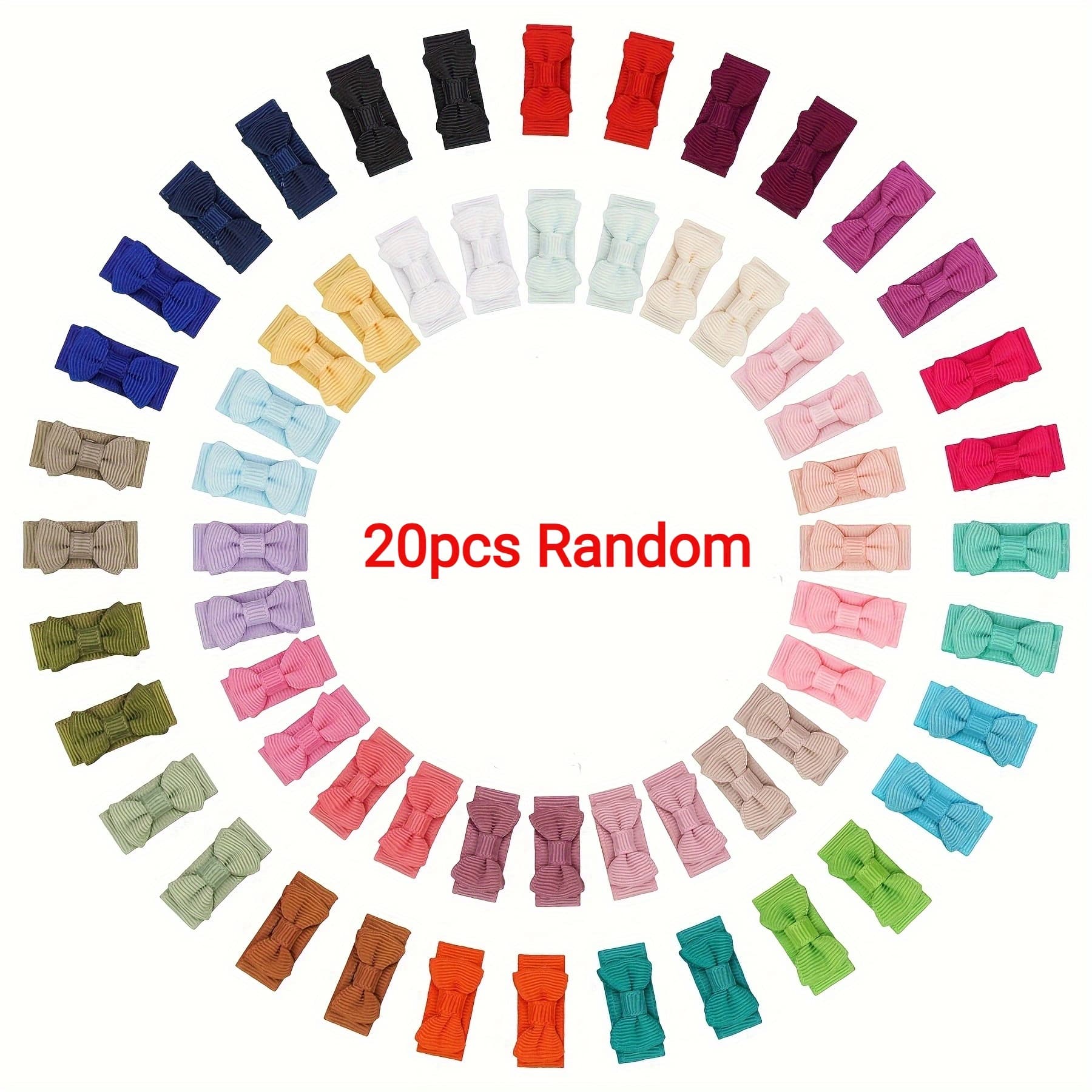 TEMU 20pcs Random 1.2 Inch Mini Hair Clips, Bangs Clips, Side Small Clips For Stray Hairs, Snap Closure Small Clips, Cute Hair Accessories, Suitable For , , Birthday , Photography Hair Accessories