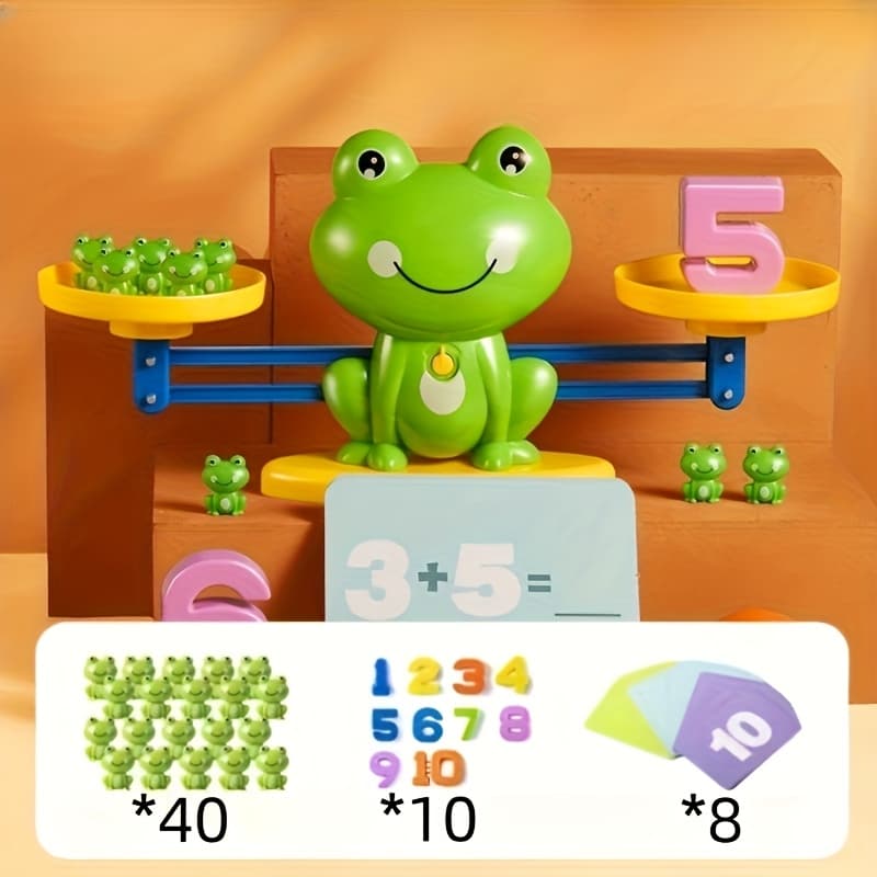 TEMU 40 Frogs With Cards To Help Children Mathematical Such As Number Size, Addition And Subtraction, Balance, And Learn Simple Addition And Subtraction Teaching