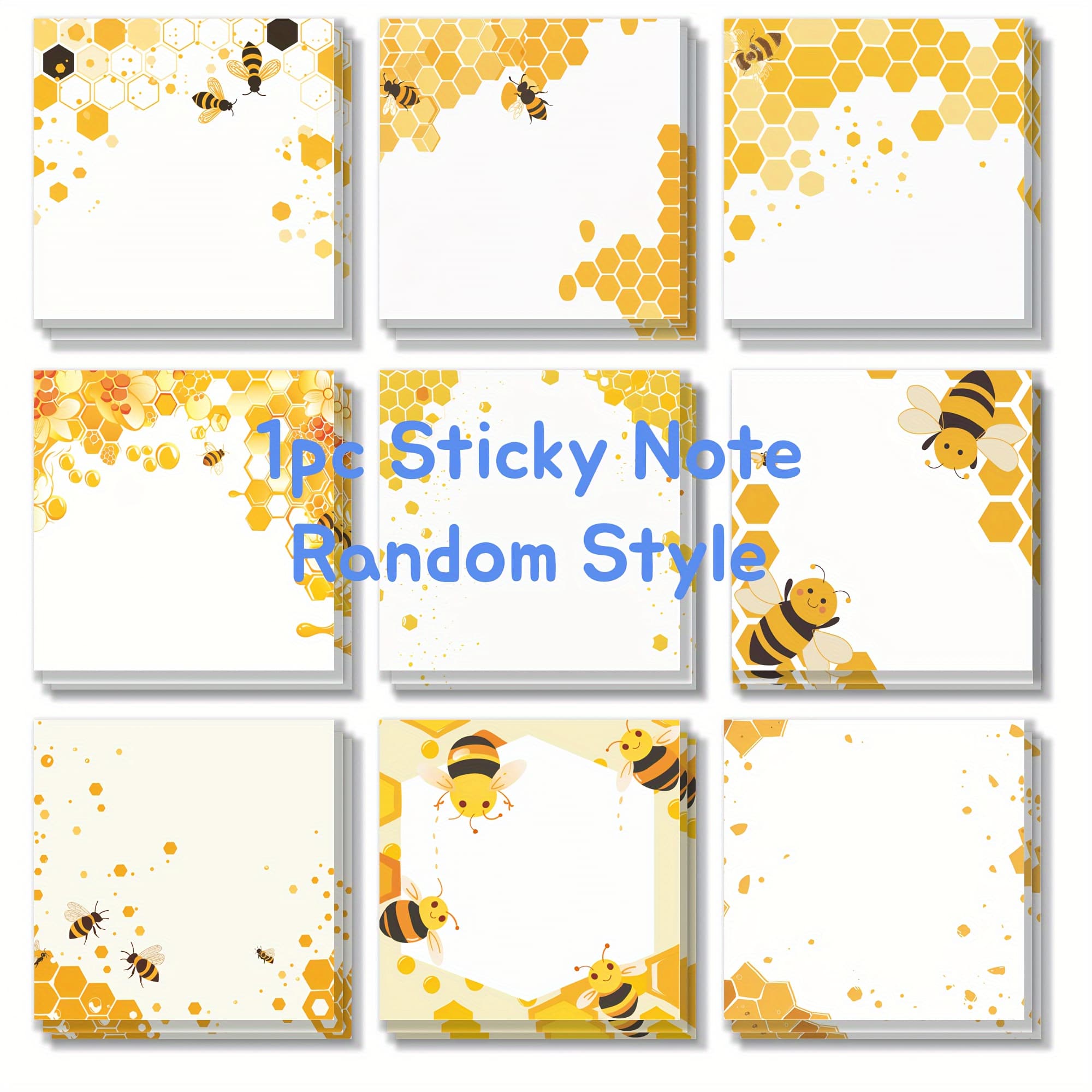 TEMU 1pc Notes, 3x3 Inches, 50 Sheets Per Pad, Cute Sticky Note Pad For School, Office, And Home Supplies, Great Gift For Students And Teachers (1pc Random Design)