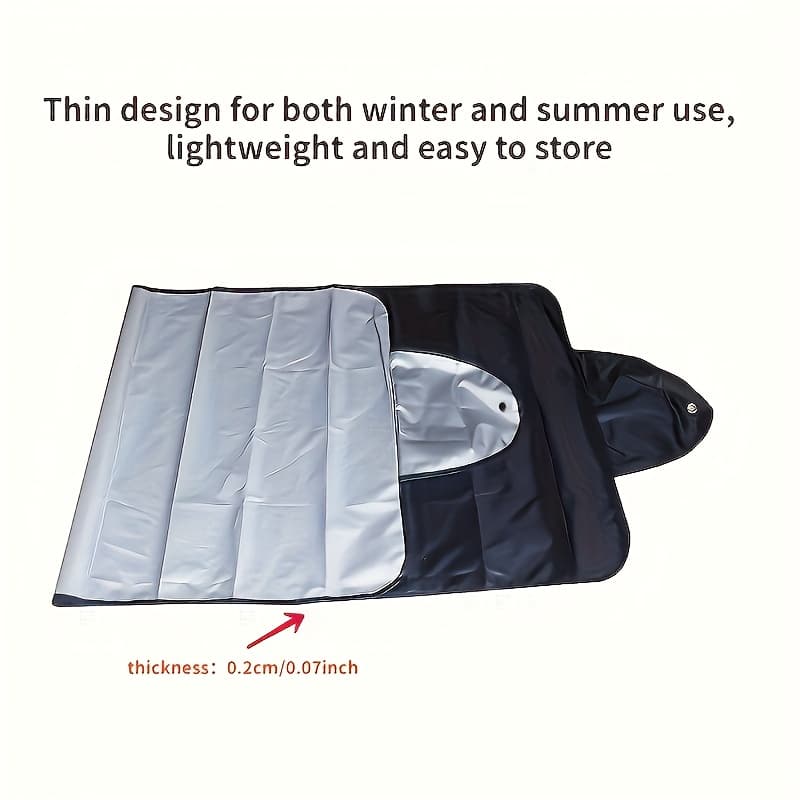TEMU Wind Shield - Foldable, Uv And Snow Protection Sunshade For Cars And Rvs
