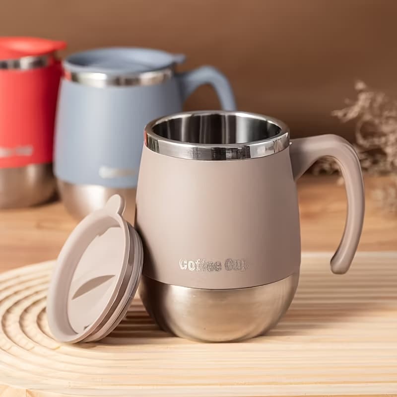 TEMU Insulated Mug For Hot And Cold Beverages - 16.91oz Stainless Steel Vacuum-sealed Coffee Cup With Cover - For Home, , Camping, Birthdays, And Holidays (thanksgiving, Christmas), Halloween