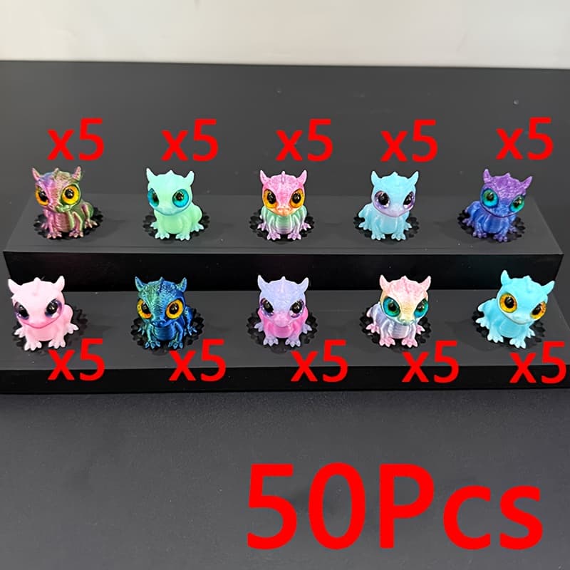 TEMU 3d Printed Dragon Decorative In Sizes 10//50, Perfect For Desktop Display, Home Decor, And As Gifts For Parties. Ideal For Room Decorations, Festive Occasions, And As Ornaments