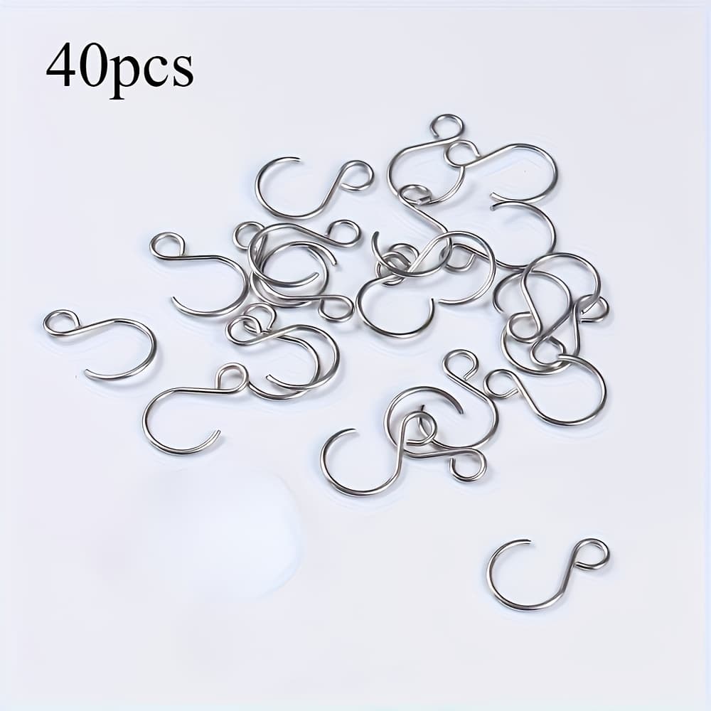 TEMU 40/80/160/180pcs Decorative Hooks, Stainless Steel Wire Hangers, Suitable For Sun Catchers, Crystal Beads, Christmas Tree Decorations, Wreaths, Chandeliers, Holiday And Craft Hanging Additions