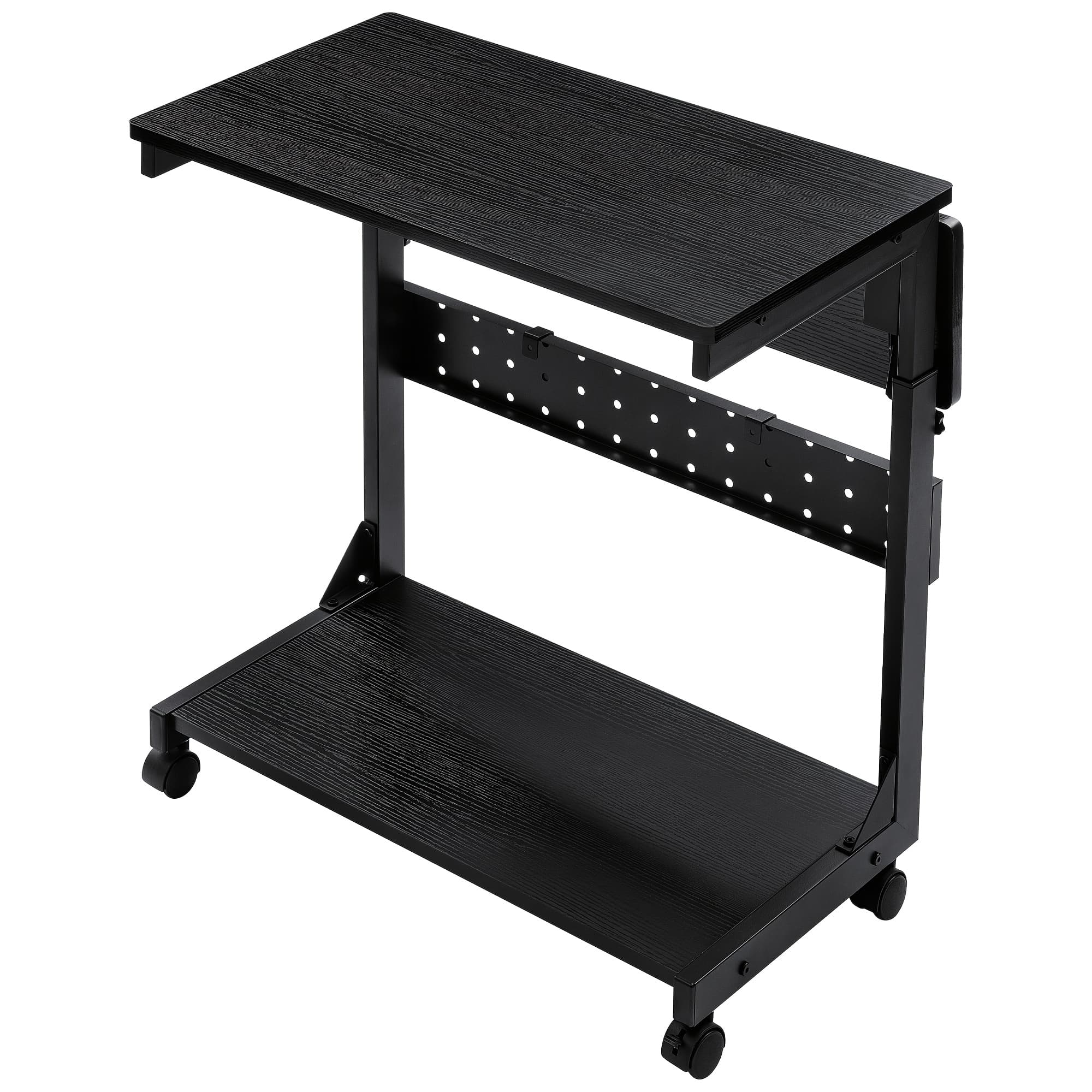 TEMU Adjustable Height Double Layered Study Desk, And Learning, With Folding Panels And Wheels, Ergonomic Desk