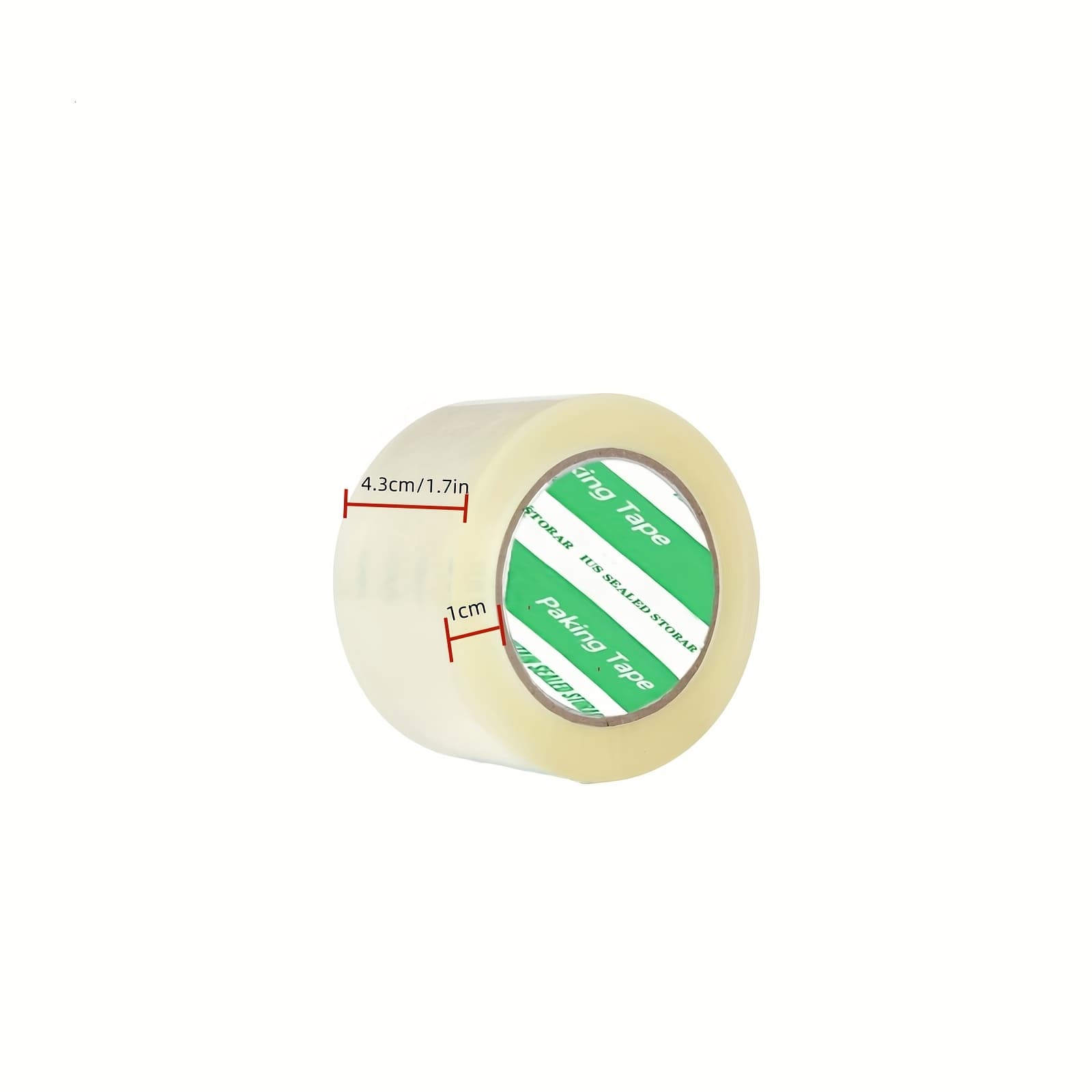TEMU Heavy Duty Carton Sealing Clear Tape - 75 Yards Per Roll, Non-waterproof Adhesive For Packaging, Strong Seals For Home, Office, And Commercial Use - Fits 1.65-inch Dispenser