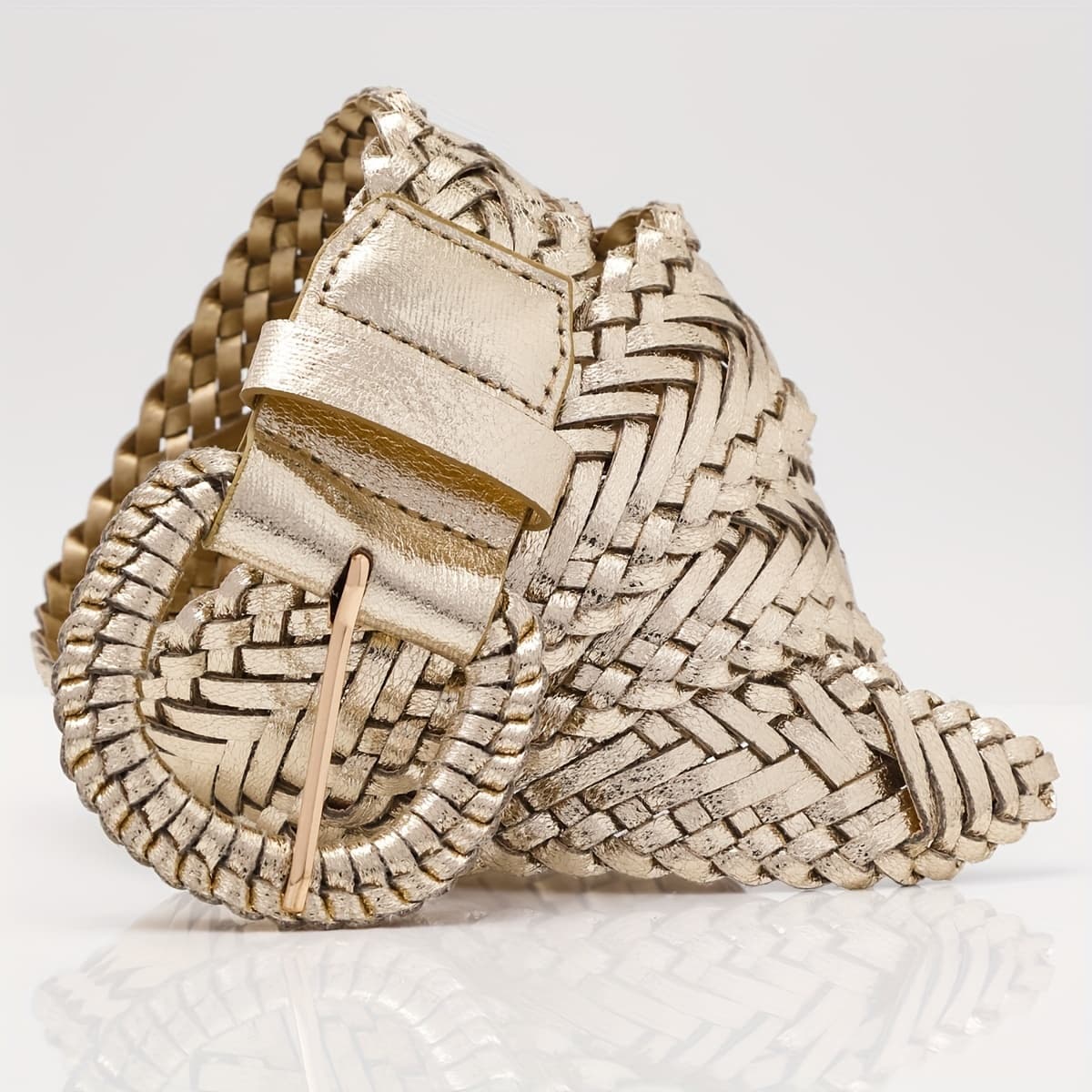 TEMU Belt For Dress Braided Belt Ladies Round Braided Belt Women Casual Ladies Jeans Belt
