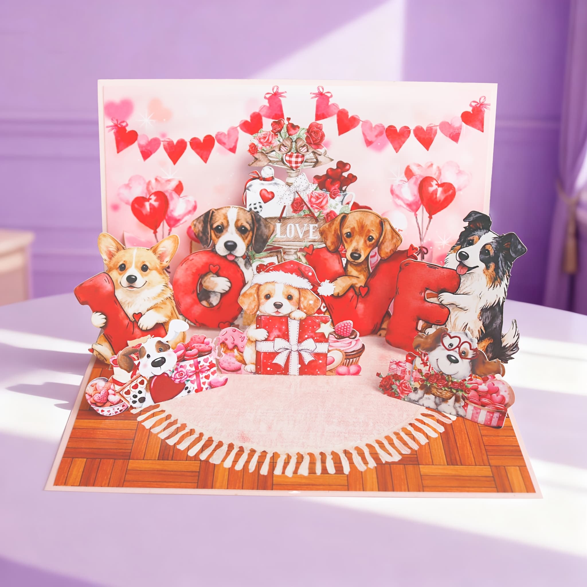 TEMU Love Card, 3d Card, Adorable -up Greeting Card, Happy Birthday Happy , Wedding, Happy Valentine's Day Card