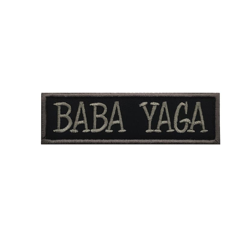 TEMU 1pc Creative "baba Yaga" Hook & Loop Patch Car Roof Fabric Fastener Applique Emblem Embroidered Uniform Tactical Vest Armband Badge Backpack Decorative Attachment