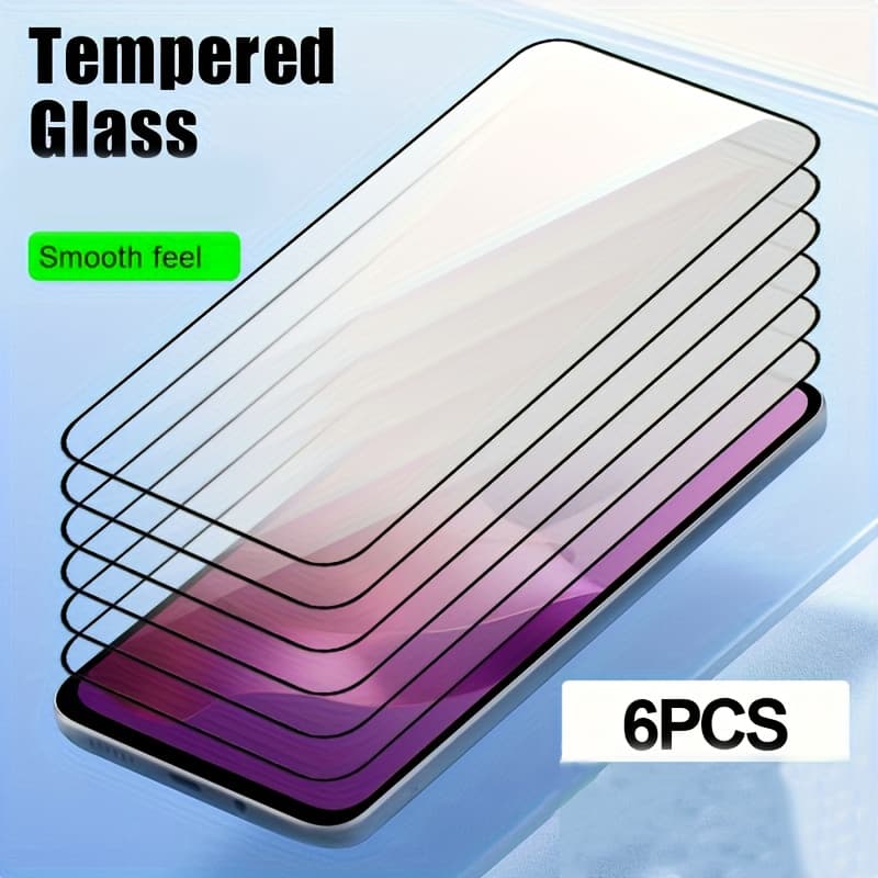 TEMU 6pcs Tempered Film For Motorola Moto G 5g/moto G (2024) Full Coverage Protection Sticker Moto G Play(2023)/moto G (2022/moto G Power(2021) Full Screen Tempered Film