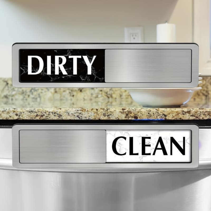 TEMU Dishwasher Clean Dirty Sign, Dishwasher Slider Easy To Indicator, Cleaning And Dirt Reminder, Stylish Kitchen Decor With Adhesive Stickers, Clear And Easy To Read Font- Kitchen Gadgets