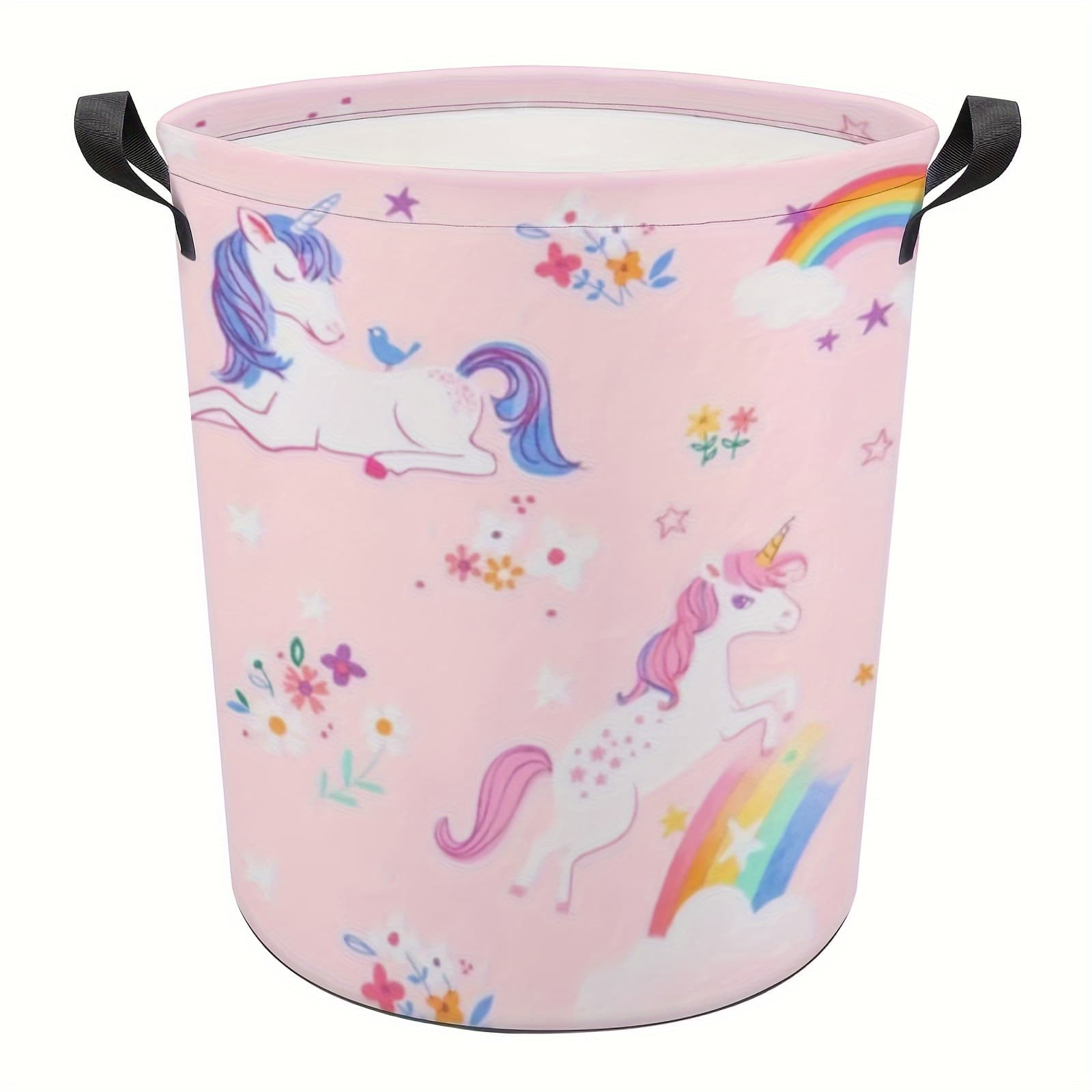 TEMU A Laundry Basket With A Unicorn Design And Handles, Made Of Durable Oxford Cloth, Foldable For , Large Capacity For Laundry Or Organization, Laundry Baskets
