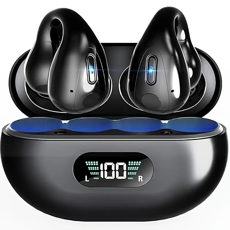 TEMU Menzluio Bone Conduction Wireless Headphones Active Call Noise Cancelling Earbuds Time Stereo Headphones For Iphone /