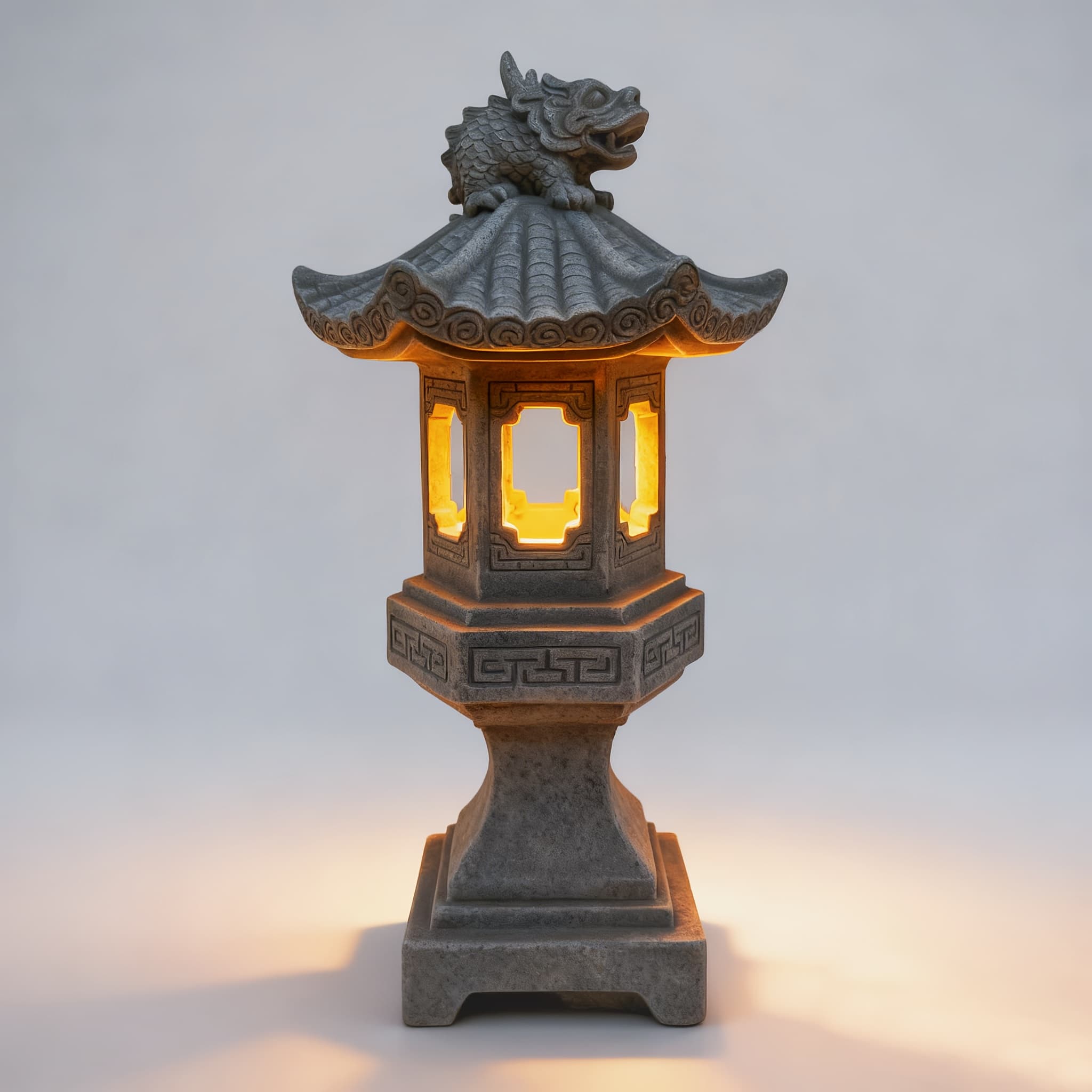 TEMU 32cm Zen Pagoda Lantern Garden Statue, Indoor/ Outdoor Zen Asian Decor For Landscape Balcony, Garden, Patio, Porch Yard Art Ornament