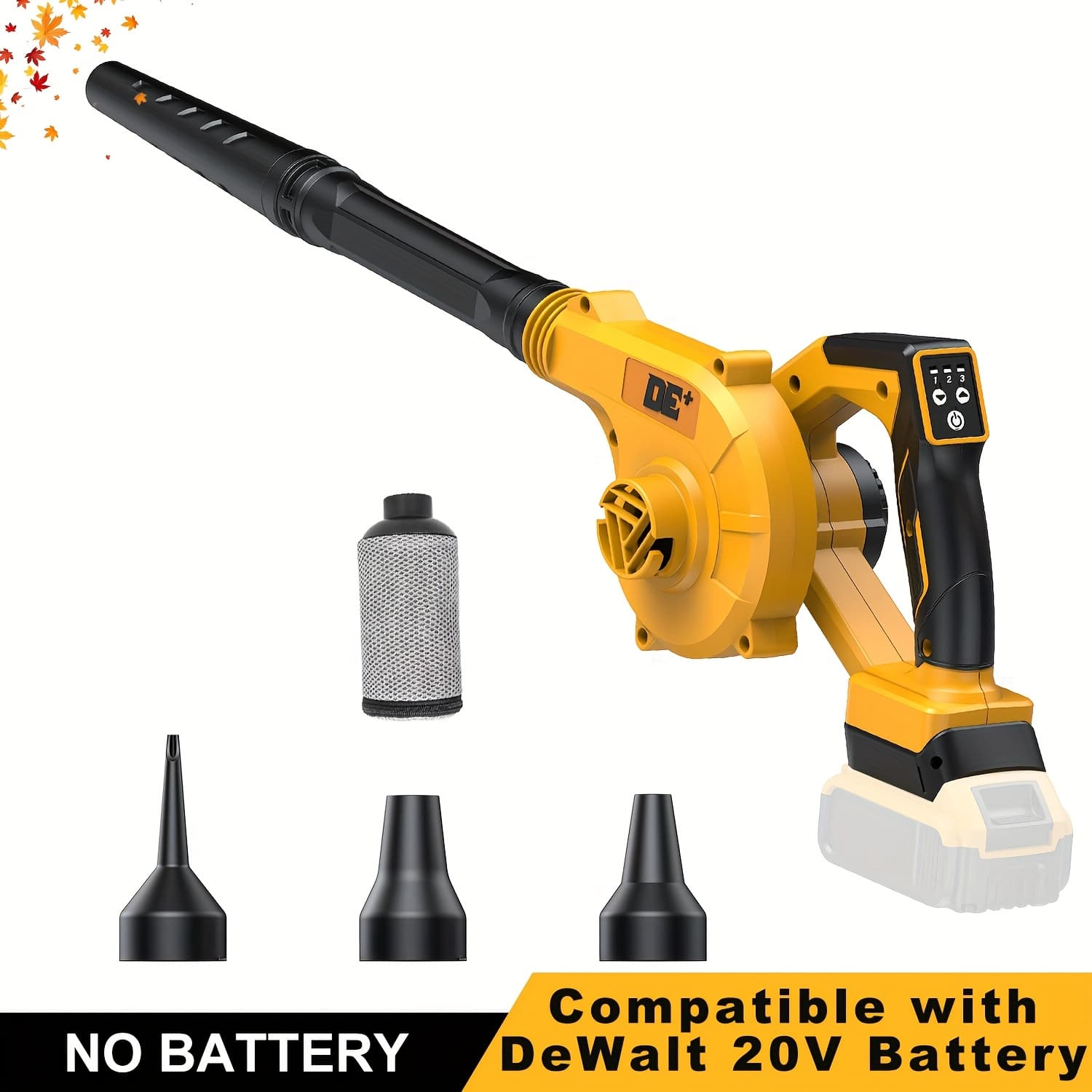 TEMU 4 In 1 Handheld Leaf Blower | For 20v , Cordless Blower Vacuum Inflator, 150 Mph High Velocity, Settings, Yard Lawn Snow , Battery Not Included