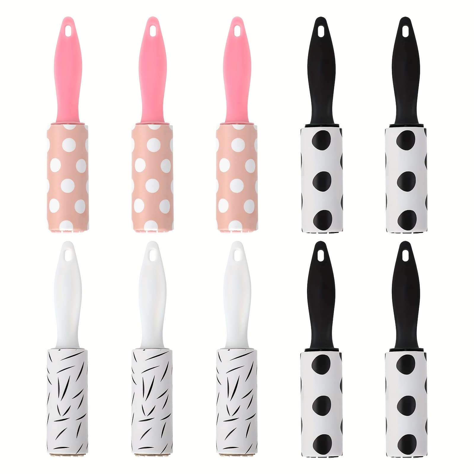 TEMU 10pcs Portable Sticky Lint Roller Kit, Durable Pet Hair Remover For Clothes, Carpet, Car Seats, Mini Removable Adhesive Brush, ' Day Gift
