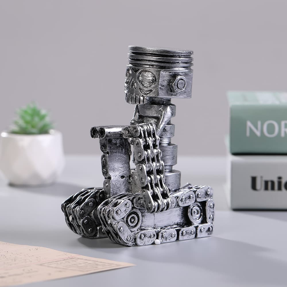 TEMU Resin Robot Ornaments Room Office Desktop Personality Creative Doll Figure Knick-knacks