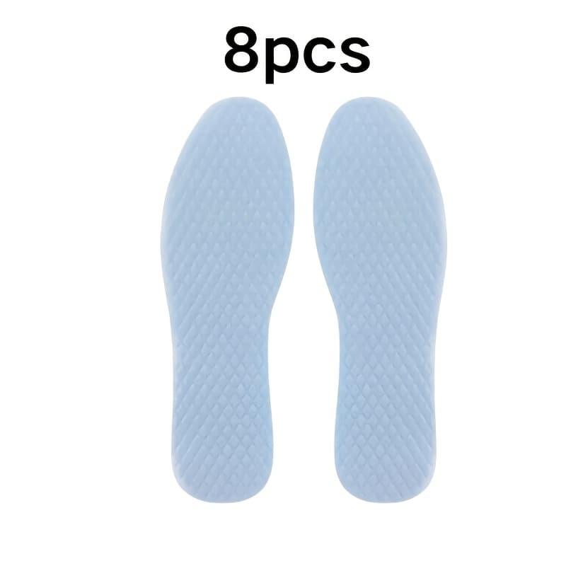 TEMU 8pcs Cooling Insoles For Summer - Ice-feeling, Breathable, Sweat-absorbing, Shock-absorbing For Sports And Casual Shoes, Men's And Women's Insoles, Sweatabsorbing Material