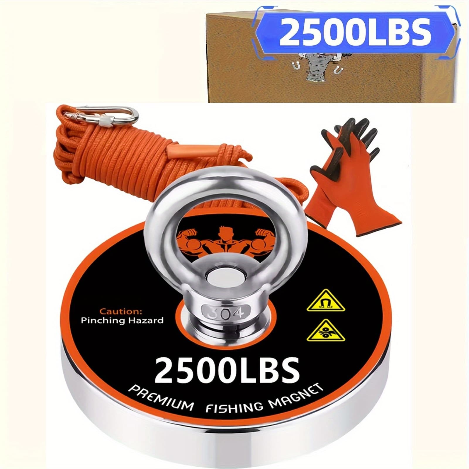 TEMU Magnetic Fishing Kit, Magnet Fishing Combination, High-quality Fishing Magnets, Suitable For And Magnet Fishing, Individual Magnet Tools Suitable For Outdoor Use.