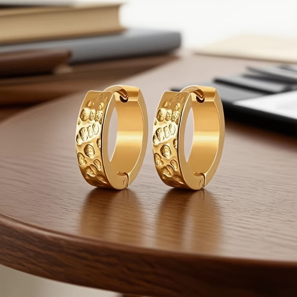 TEMU High- Quality Kc Golden Plated Stainless Steel Earrings For Women. Hypoallergenic, Suitable For Daily Wear And Parties- An Ideal Gift For Women. Elegant Earrings