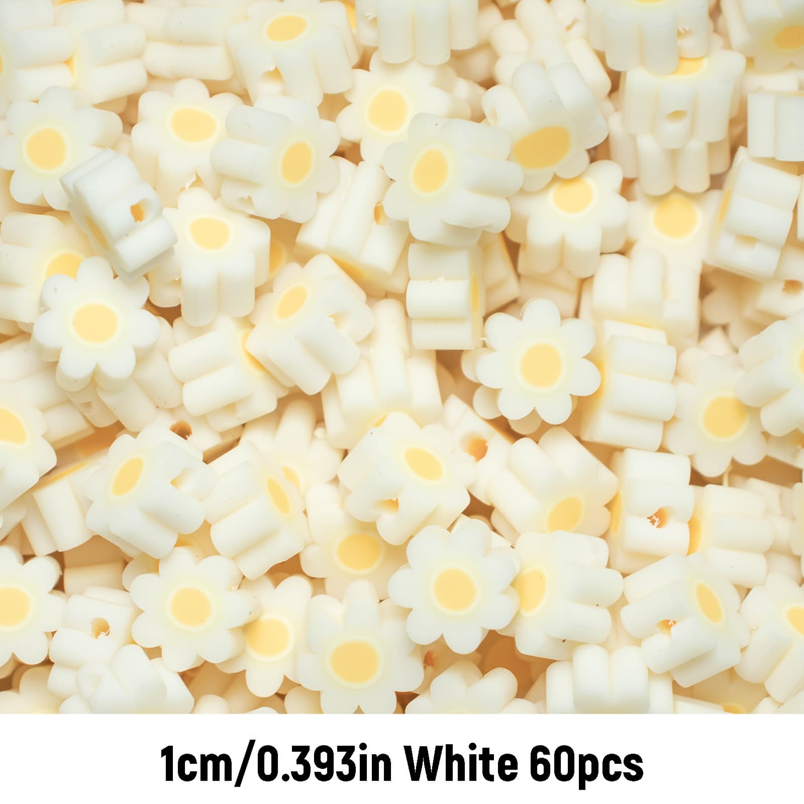 TEMU 60pcs Qywctz Soft Ceramic Beads Compatible For Making - 10mm Chrysanthemum Beads, Soft Ceramic Spherical Beads Suitable For Bracelet, Necklace, Keychain, Handmade Crafts - & Smooth For Beading