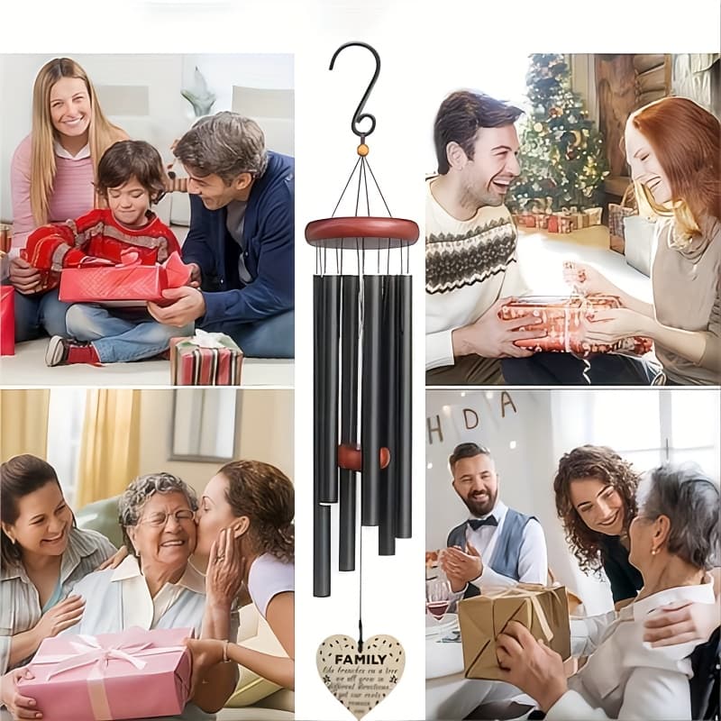 TEMU 29 Inch Deep Tone Aluminum Wind Chime - Rich, For Outdoor Spaces - Great For Porch, Garden, Patio Decorations, Ideal Gift For Mom, Dad, Neighbor,