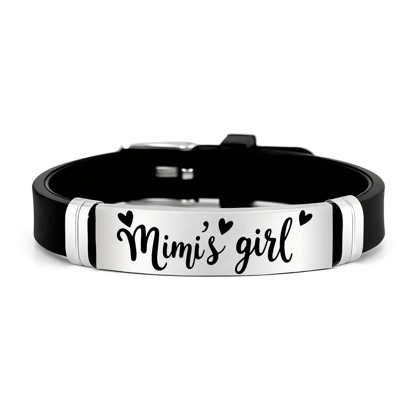 TEMU Adorable "mimi's " Accessory, Featuring A Heart-, Made Of Stainless Steel And Silicone, Is For Mimi On Valentine's Day, , Or Thanksgiving