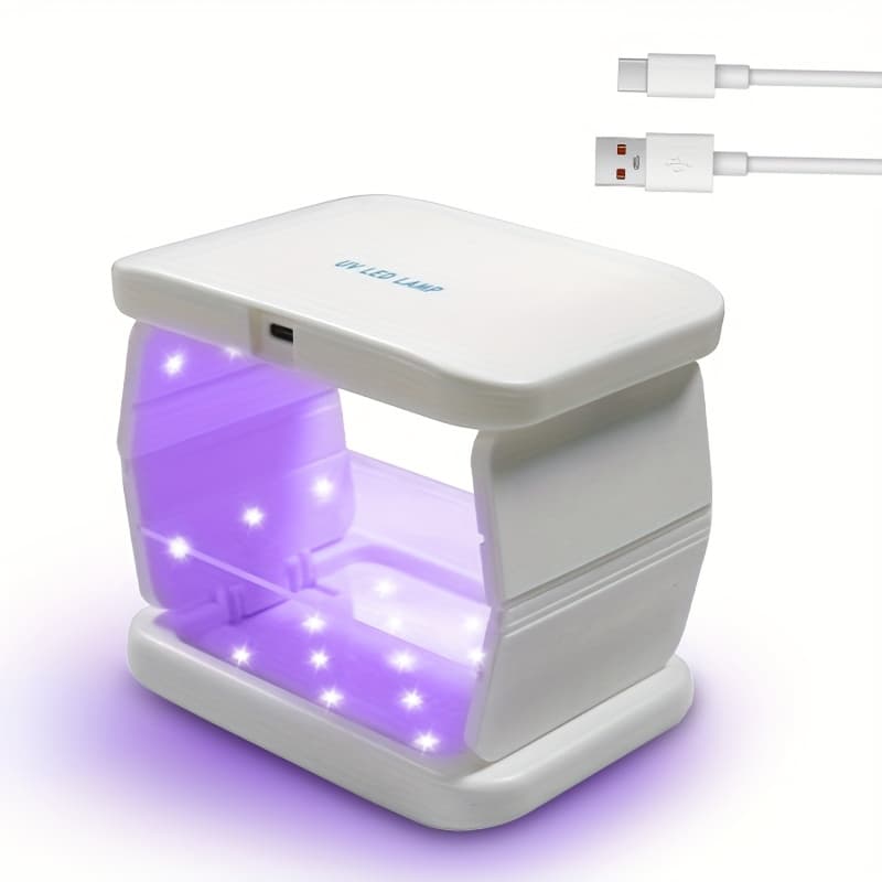 TEMU Uv Light For Resin Curing, 2pcs Foldable Uv Lamp With Two-sided Fast Curing & Timing Function For Resin Molds, Jewelry Making, Diy