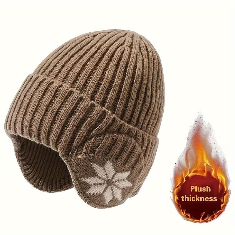 TEMU Winter Hat With Thickened Ear Protection & Ear Flaps - Suitable For Skiing, Snowboarding, Weather - Adjustable Ear For And, Hand Washable For - Outdoor Activities