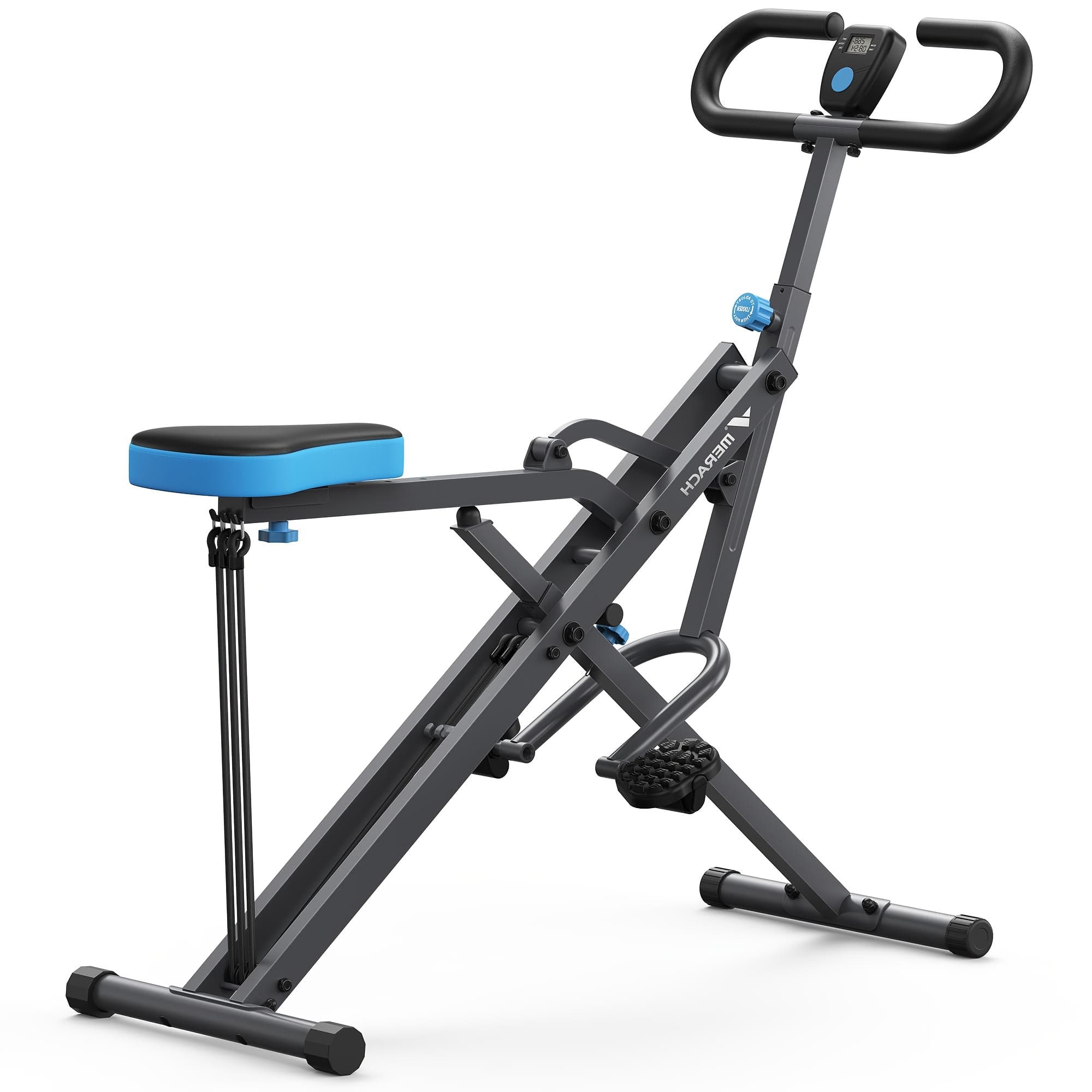 TEMU Squat Machine, Merach 2in 1 Squat Rowing Machine, Easy Setup & Foldable Exercise Equipment, Glute Trainer Machine, & Leg Home Workout Machine