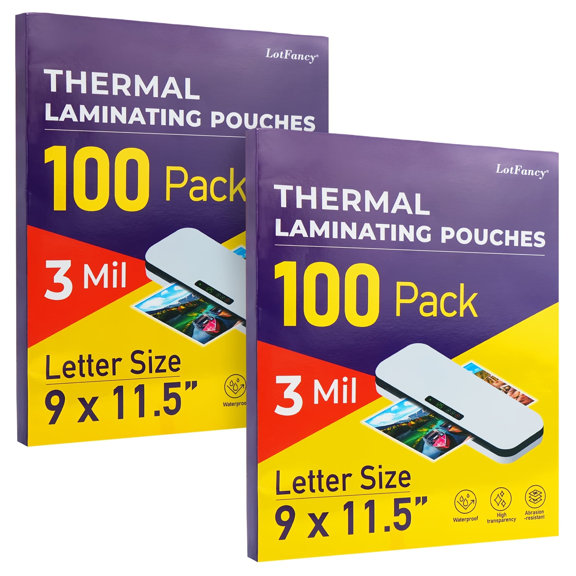 TEMU 200-pack Clear Sheets, Letter Size (9"x11.5") Compatible With Thermal - -activated Adhesive Pouches For Photos, Documents, Maps, Menus - Uv-resistant Plastic Protectors For Office,, Library Use