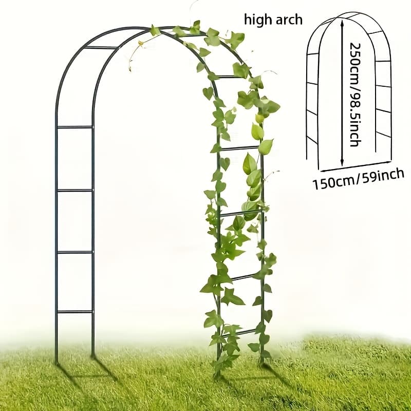 TEMU [metal Garden Arch, Climbing Plants] 2 Sizes Metal Garden Arch - Wedding & Event Decoration, Garden Trellis For Climbing Plants, Assemble (/golden)