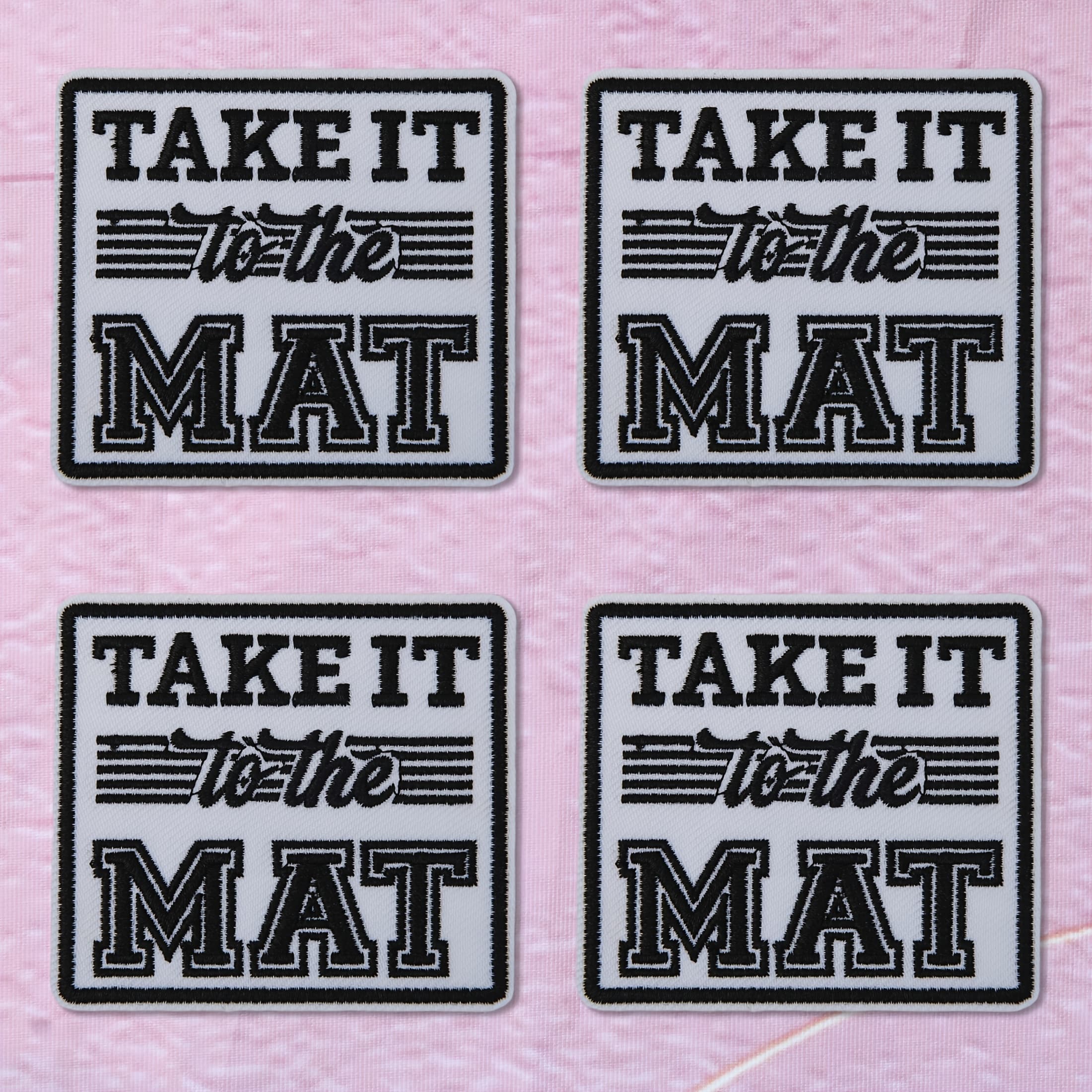 TEMU 4pcs Athletic Motivational Patches - "take It To " Embroidered Decals For Sports Gear