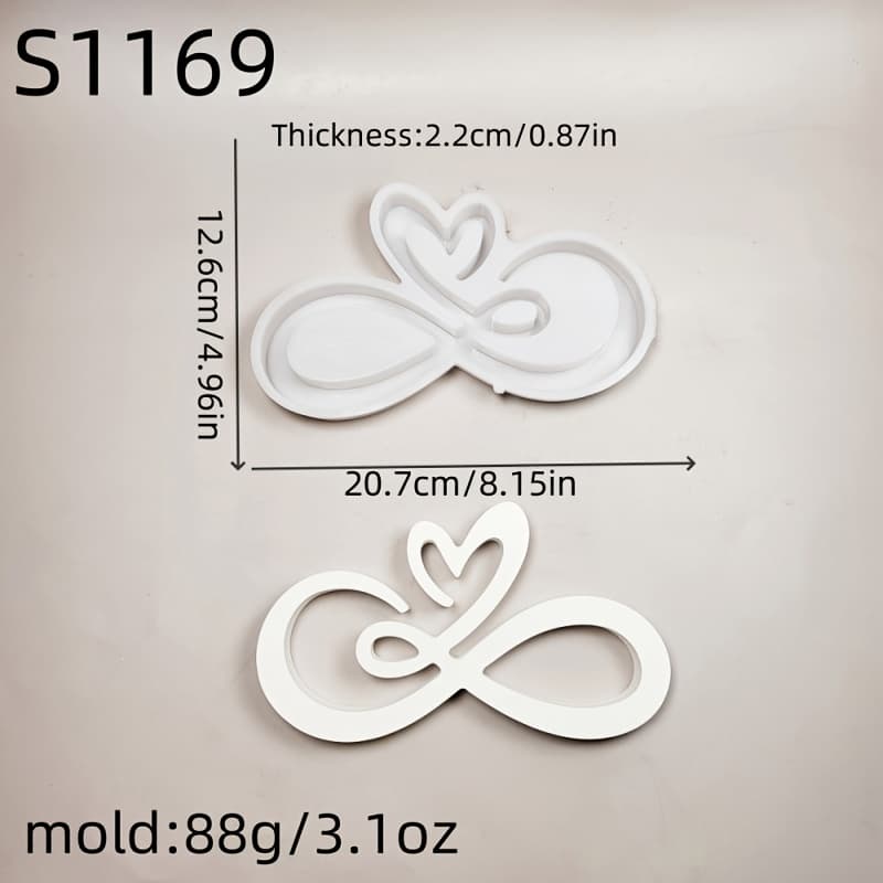 TEMU Resin Casting Molds Valentine's Day Heart Symbol Unlimited 3d Decorative Silicone Mold Candle Silicone Mold Gypsum Decorative Silicone Mold Home Decoration Epoxy Resin Mold S1169